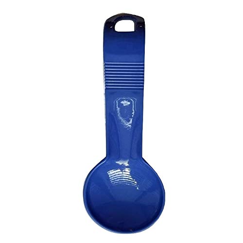 Handy Housewares 11" Durable Plastic Spoon Rest Kitchen Utensil Holder - Keeps Your Counters Clean (Blue) #TOP1