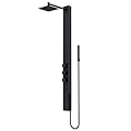 VIGO 4" W x 58" H Sutton 4-Jet Matte Black Shower Panel and Handheld Showerhead - VG08017MB