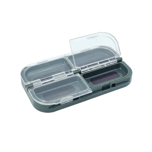 predolo Caja para Moscas de Pesca Magnético Estuche para Señuelos de Mosca Compartimentos Individuales para Viaje, Caja De 4 Compartimentos