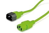 Kaltgeräte-Stromkabel – Das IEC Netzkabel mit Kaltgeräte-Stecker und -buchse (C14 auf C13) für USV bei 250V dient der Stromversorgung von Peripheriegeräten sowie Kabel-Verlängerung