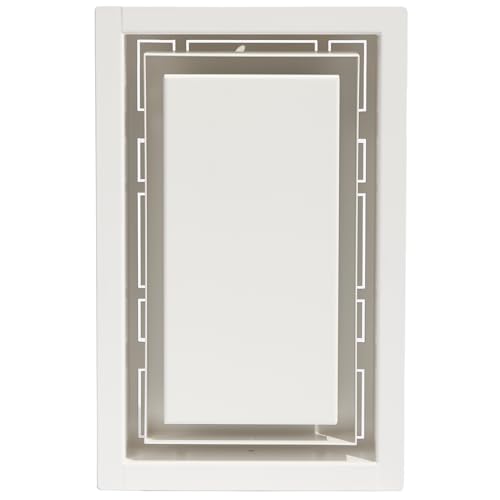 Fittes Framed Double Air Channel Wall Vent Cover 4x10 Inch,