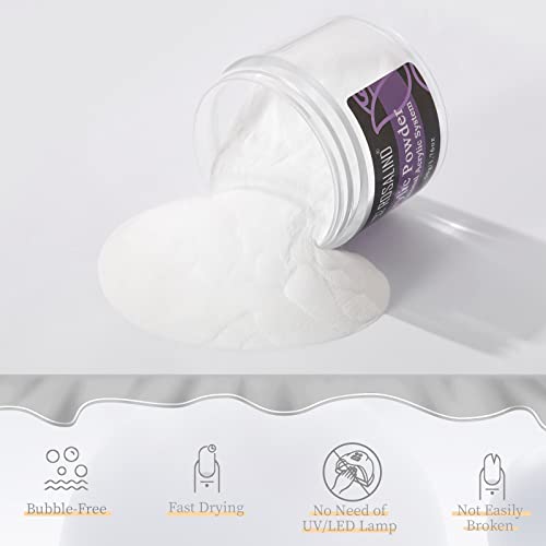 Rosalind 4.2Oz Clear Acrylic Nail Powder Clear Nail Acrylic Powder For Nail Acrylic Extension Professional Polymer Nail Acrylic Powder Clear Nails Carving French Nail Extension, No Nail Lamp Needed #TOP6