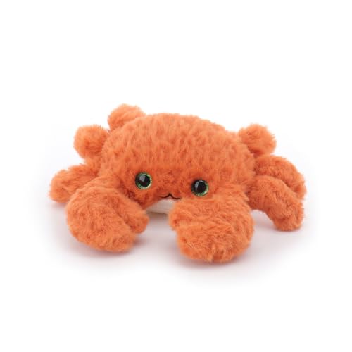 Apricot Lamb Krabbe Meerestiere Plüschtiere für Kinder, weiche niedliche Kuscheltier für Baby Mädchen und Jungen, Flauschige Krabbe Orange 22 cm