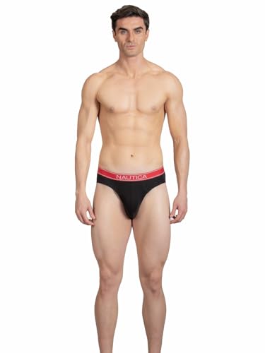 Image of Nautica Men's Cotton Blend Classic Solid Briefs