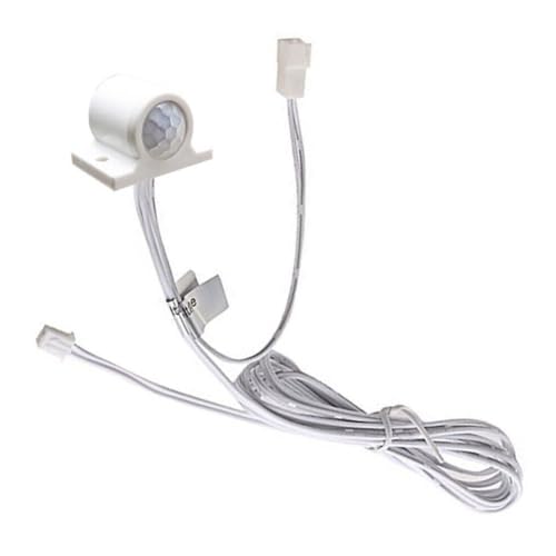 EasyByMall Détecteur de mouvement PIR automatique DC 12 V pour bande lumineuse LED, détecteur infrarouge réglable pour placard, armoire, escalier, garage