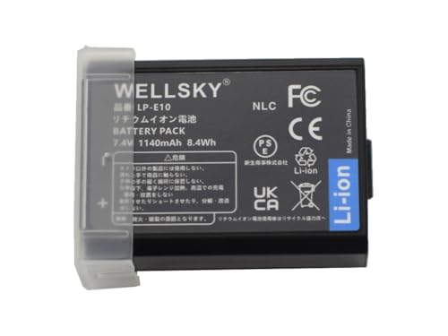 Amazon | WELLSKY LP-E10 互換バッテリー 端子保護カバー付き 純正品と