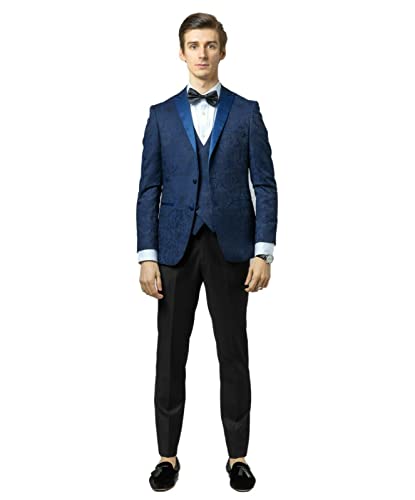 Costume bleu marine ajustée pour hommes parfait pour un mariage chic ou un grand rendez-vous