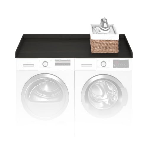 Furinno RAVEL Washer Dryer Countertop Topper, Drying Rack with Edge Rails, Anti Slip Pads, 27.5 D x 54 W, for Laundry Room Organization and Storage, Espresso - image 4