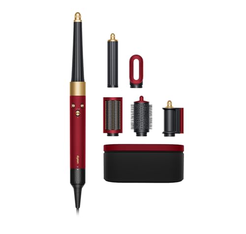 Cheveux raides à ondulé (Rouge velours et or)