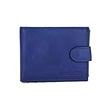 Massi Miliano Geldbörse Herren Leder Navyblau - (PHXW-304-9) - 11x1.5x9cm -, Navyblau, 11,1,5,9, Zeitgenössisch
