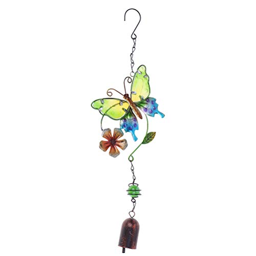 Welecom Butterfly Wind Chimes Blessing Wind Chime Memorial Cardinal Metal Glass Wind Chimes Musical Flower Wind Chime Mobile Wind Catcher Hanging Bell Resonant Yard Garden Patio Lawn Church Decor