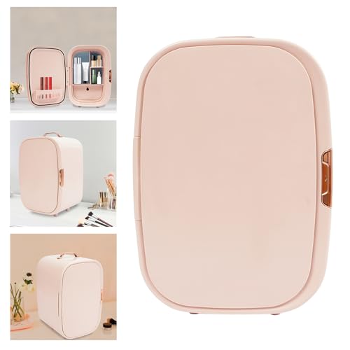 Image of 12 Liter Beauty Fridge for Cosmetic Storage, Pink Compact Skincare Fridge for Makeup Lipstick, Portable Refrigerator for Bedroom Bathroom