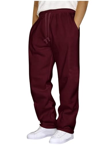 Pantalon jogging homme coupe droite stretch décontracté noir pour le sport