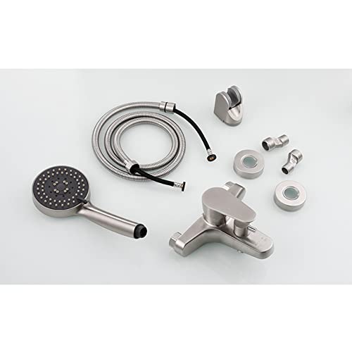 Ensemble de robinet de baignoire-douche en acier finition brossée premium - 3