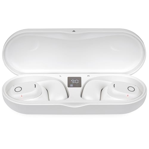 Image of iLive Electronics 16mm Driver Clear Truly Wireless Open Ear Earbuds, White, IAEBTO34W