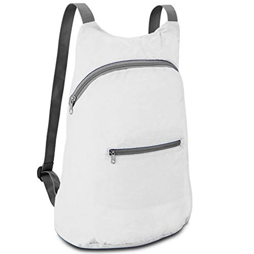 Mochila Dobrável Compacta Ripstop TopGet (Branco)