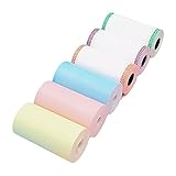 TéRmico Para,Papel Impresora Termica 6pcs 57x30mm Impresora de bolsillo portátil Rollos de papel autoadhesivo Reemplazo de papel térmico for mini impresora de fotos