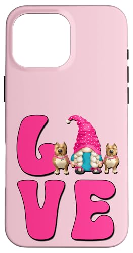 I Love My Pitbull Graphic for Women Girls Cute Dog Mom GNOME Coque pour iPhone 16 Pro Max
