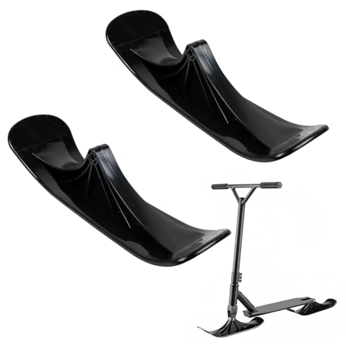 Aoreun Kit de Trottinette de Ski et de Luge Neige, 1 Paire Kit de Conversion à Ski, Accessoires de Traîneau et Pièces de Rechange pour Planche à Ski...