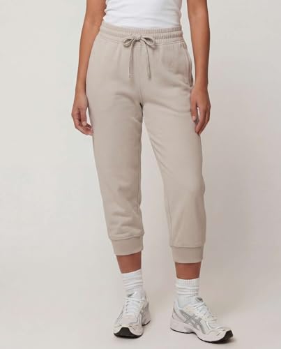 Image of Real Essentials 3 Pack: Women's Fleece Capri Joggers Athletic Lounge Gym Running Sweatpants with Pockets (Available in Plus)