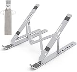 Límite Soporte para Laptop, Aluminum Soporte Portátil, Plegable y Ajustable, Altura Ergonómica para Portátiles y...