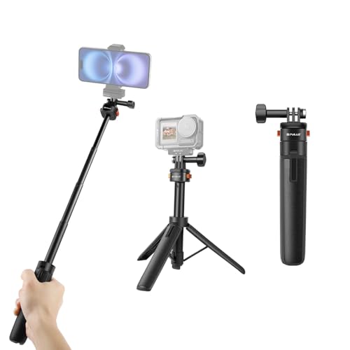 PULUZ �}�O�l�b�g���~�j�O�r�ˁA�L�k���y19-52.8cm�z ���^�y�� �}�O�l�b�g�N�C�b�N�����[�X�Ή� ���B��_���p ���萫 �u���b�N GoPro/DJI/Insta360�Ή�