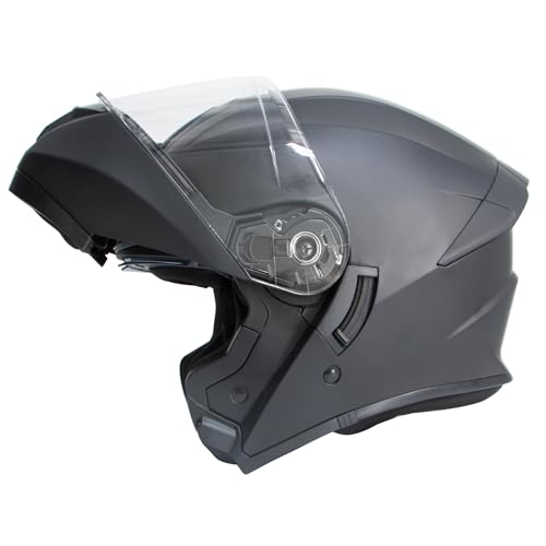 Zorax ZOR-839 Matt Black M (57-58cm) Flip Up Double Visor Helmet Motorcycle Motorbike Helmet Road Legal ECE2206 - Image 2