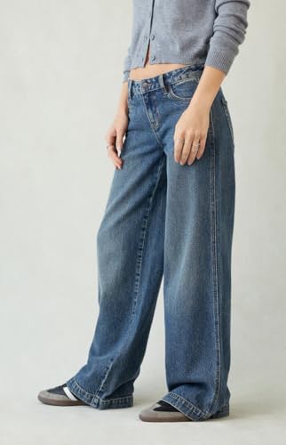 PacSun Women's Casey Low Rise Baggy Jeans Dark Indigo Tint2