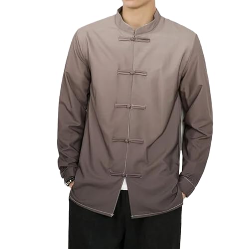 Veste Kung Fu homme costume Tang en jacquard cardigan col officier casual
