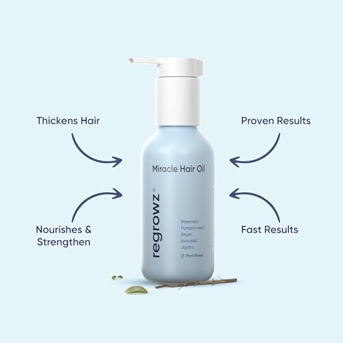 Regrowz Hair Growth Oil 2x 120ml - Rosemary, Argan & Jojoba Oils for Hair Growth & Scalp Care, 60 ml (Pack of 2) - Image 3