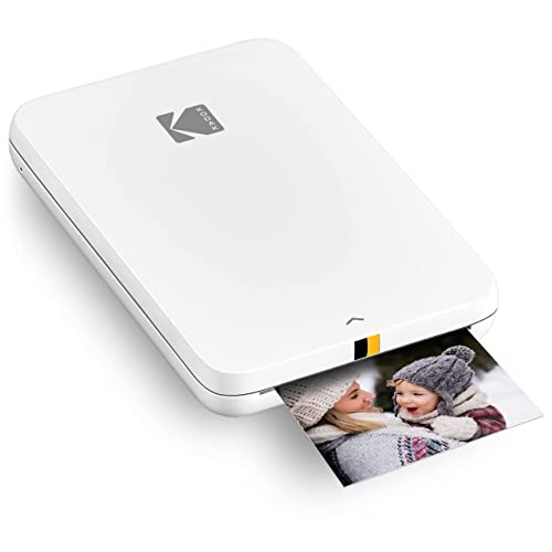 KODAK Step Slim Instant Mobile Color Photo Printer – Wirelessly Print 2x3” Photos on Zink Paper with iOS & Android Devices, White
