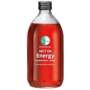 Go-Keto MCT Oil Energy, 500 ml | Premium MCT OLIE C8/C10 met astaxanthine, 100% palmolievrij kokosolie | perfect voor…