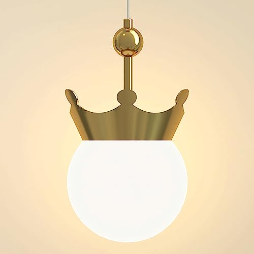 Suspension globe de verre anti-éblouissement en laiton pour table