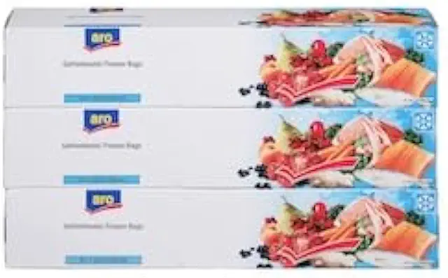 Aro Gefrierbeutel 6 Liter, 3 Rollen mit je 45 Beuteln (26,5 x 50 cm)