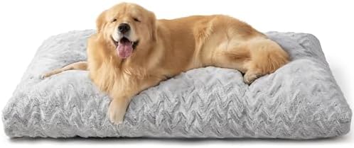 EHEYCIGA Washable Large Dog Bed for Crate 35x23 Inch, Reversible ...