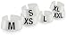 Mark Bric 0-S-XXL101W Classic Size Marker Letter Set, Includes 6 Sizes, White with Black Print (Pack of 500)