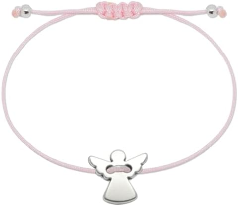 Selfmade Jewelry Schutzengel Armband Silber - Kommunion Geschenk Konfirmation Größenverstellbares Armkettchen für Mädchen Inkl. Geschenkverpackung