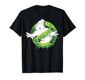 Ghostbusters Classic Slime Ghost Logo Graphic T-Shirt - Unisex, Schwarz, S