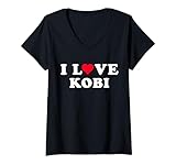 Photo Gallery donna i love kobi matching girlfriend & nome kobi del fidanzato maglietta con collo a v Photo Gallery donna i love kobi matching girlfriend & nome kobi del fidanzato maglietta con collo a v