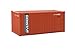 Walthers SceneMaster HO Scale Model of Genstar (Orange, Blue, White) 20' Corrugated Container with Flat Panel,949-8003