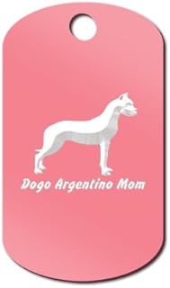 Dogo Argentino Mom Engraved Keychain/GI Tag Mister Petlife Pink