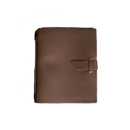 Ox & Pine Classic 8x10 Personalized Leather Journal with Buckle
