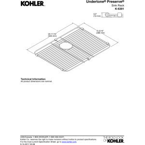 Amazon.com: KOHLER Sink Rack for K-6584, K-3325-NA, K-3332-NA