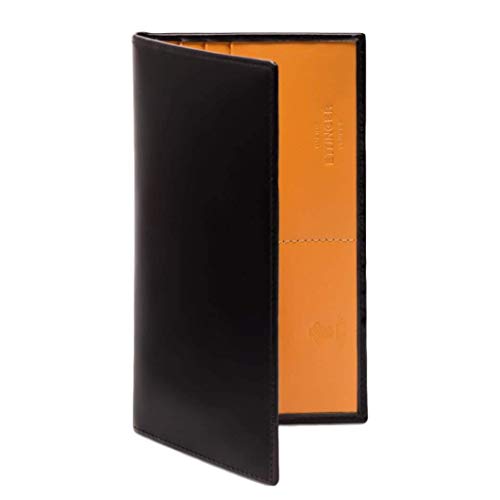 Ettinger Bridle Leather Long Coat Wallet With Zipped Pocket, 7.48 X 3.7 X .5 Inches - Black #TOP1