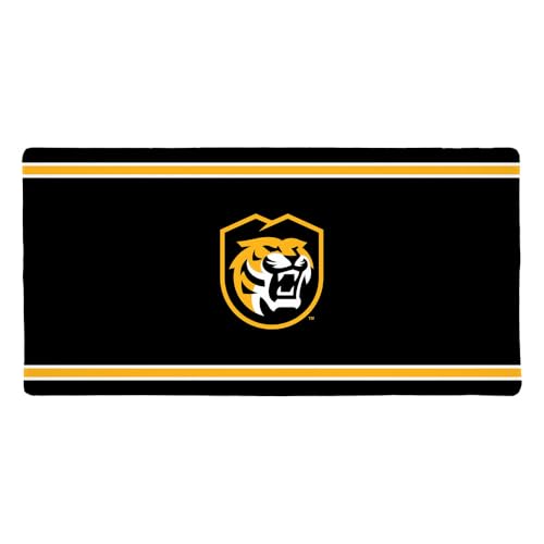 Colorado College Tigers Primary Logo Stripes Large Gaming Mouse Pad Desk Mat with Stitched Edges, Non-Slip Base for Gamer, Home and Office, 31.5 x 15.7