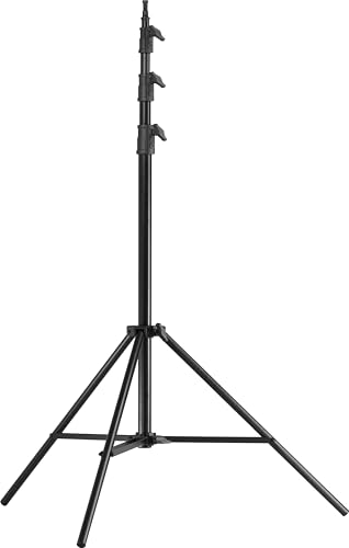 Image of Kupo Baby Kit Stand, 3 Riser 4 Section Aluminum Stand with Air Cushion, Max Height 12.5', Supports 19.8lbs, Professional Studio Support, Silver (KS140511)