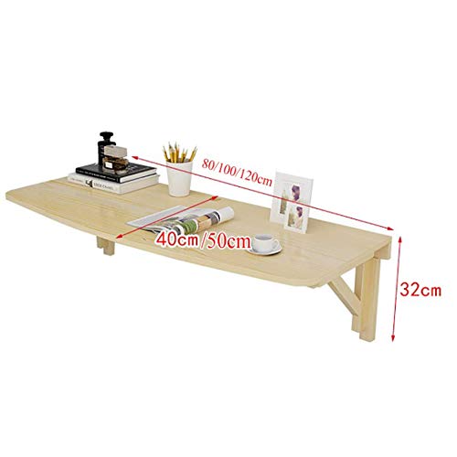 Table de cuisine murale rabattable bois CHEWYNP gain de place - 6