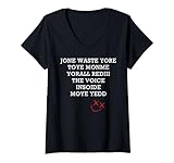 Photo Gallery donna jone waste your toy monme, divertente miss you jone waste yore maglietta con collo a v Photo Gallery donna jone waste your toy monme, divertente miss you jone waste yore maglietta con collo a v