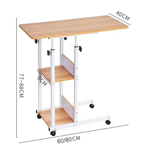 Table de lit réglable multicouches mobile pour ordinateur portable 40x60x77cm