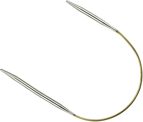 Yarn Ave Addi - Aguja de tejer circular fija de 9.8 in, cómoda para tejer a mano, calcetines, mangueras, guantes y ropa de bebé, pines redondos